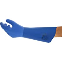 Ansell Multiplus 40 PVC Guante contra productos químicos- Azul- Tamaño 11 (12 Pares)